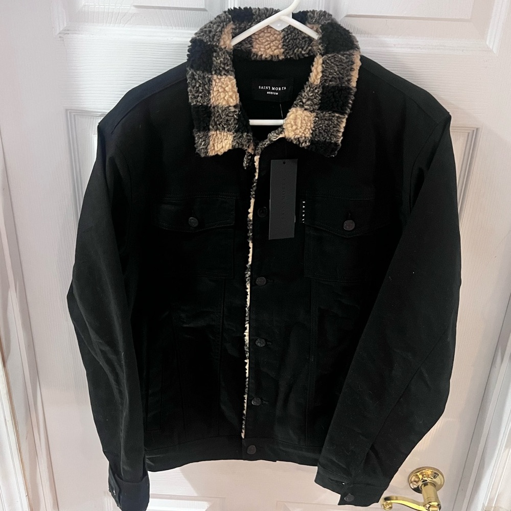 Saint Morta Sherpa Denim Jacket M